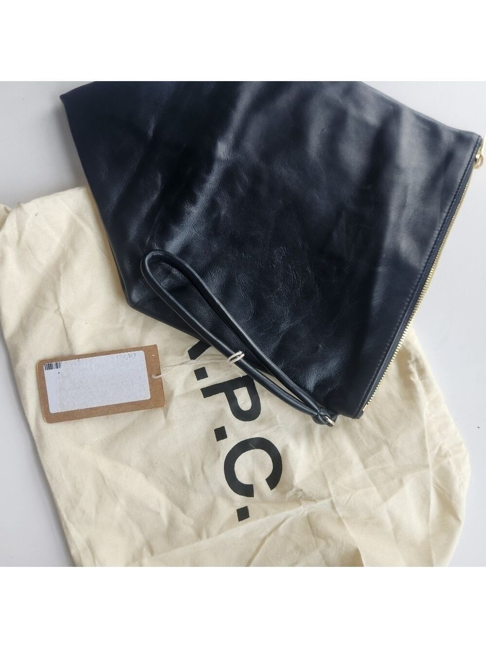 A.P.C. Navy Suzanne Pyramid Clutch BNWT with scratches - Picture 10 of 10